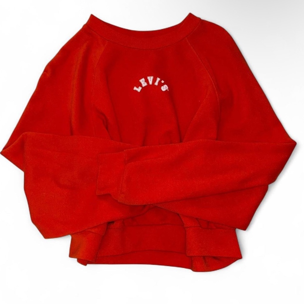 Levi's Women's Bold Red Crew Neck Sweater